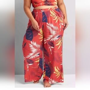 Plus Size 30/32 5X Swimsuit Cover up lounge pants Lane Bryant wide leg swim 🏊‍♂